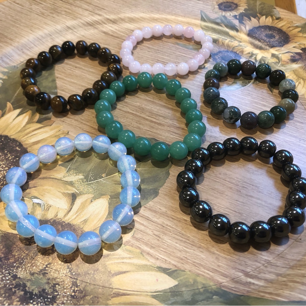 Gemstone Stretch Bracelets Handmade Jewelry Beaded Bracelets